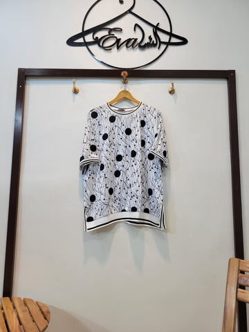Dropped t (White Polka)