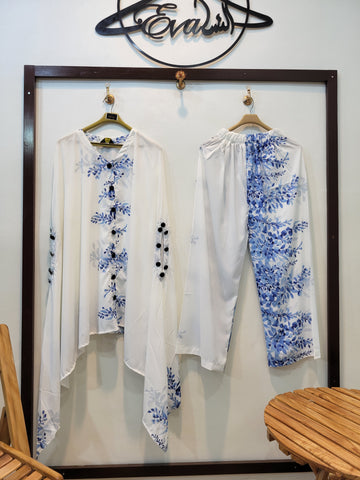 Floral Pluto (White Blue)