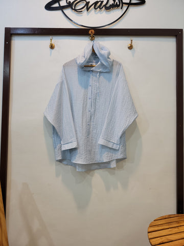 Summer Hoodie Baggy Top (blue)