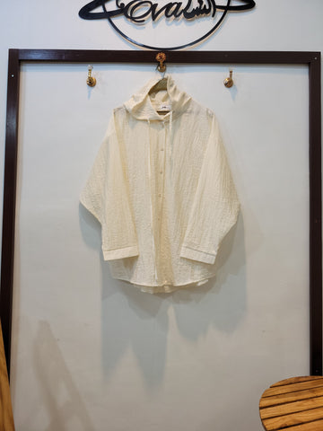 Summer Hoodie Baggy Top (Off white)