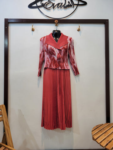 Korean Tie Dye Frock (Red)