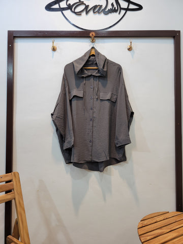 Lotus Hoodie Top (Grey)