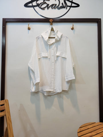 Lotus Hoodie Top (White)