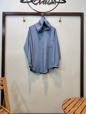 High Hoodie Top (Blue)