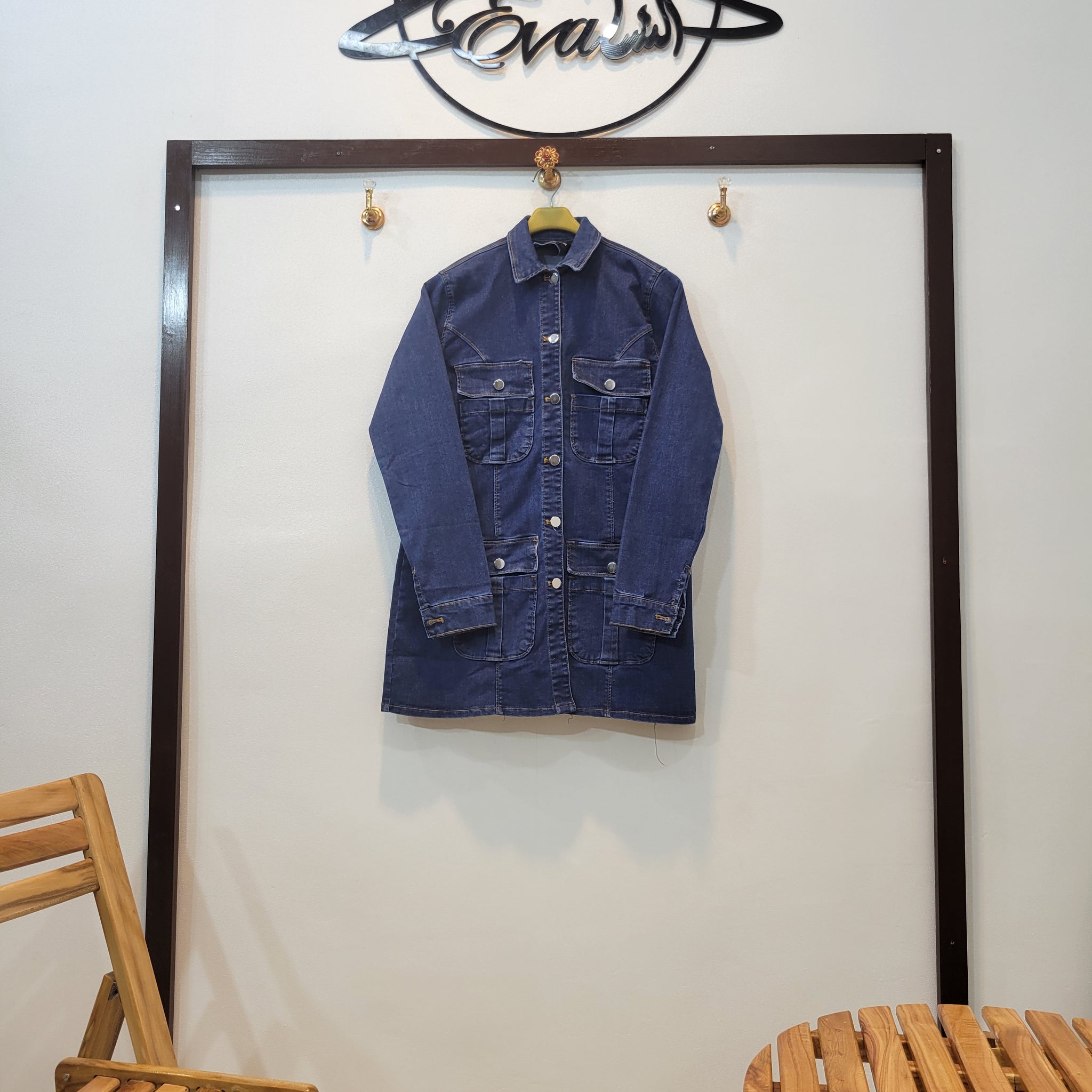 Denim Coat (Navy blue)