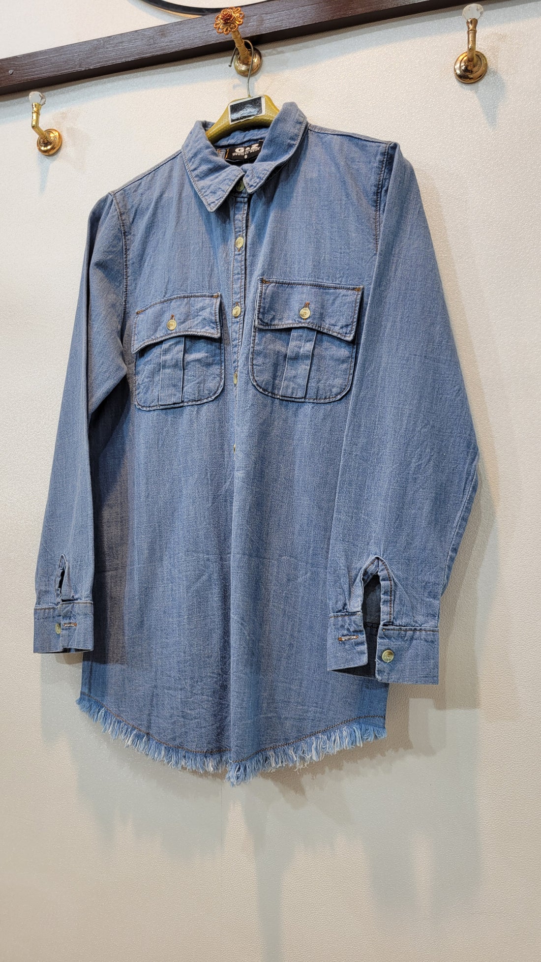 Denim Shirt ripped ( light blue )