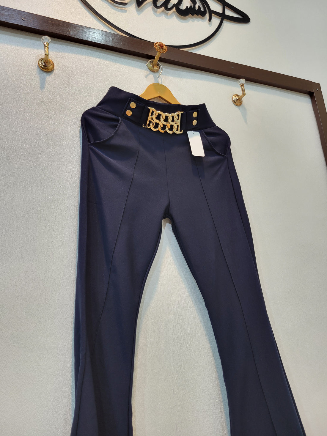 Buckle Pant (Navy blue)