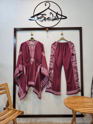 Misr Kaftaan (Maroon)