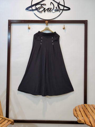 6 Button Jersey Flapper (Black)