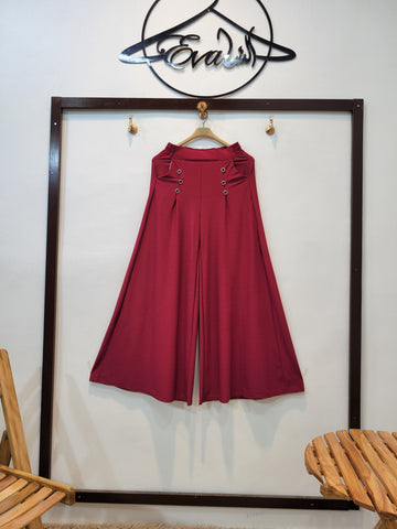 6 Button Jersey Flapper (Maroon)