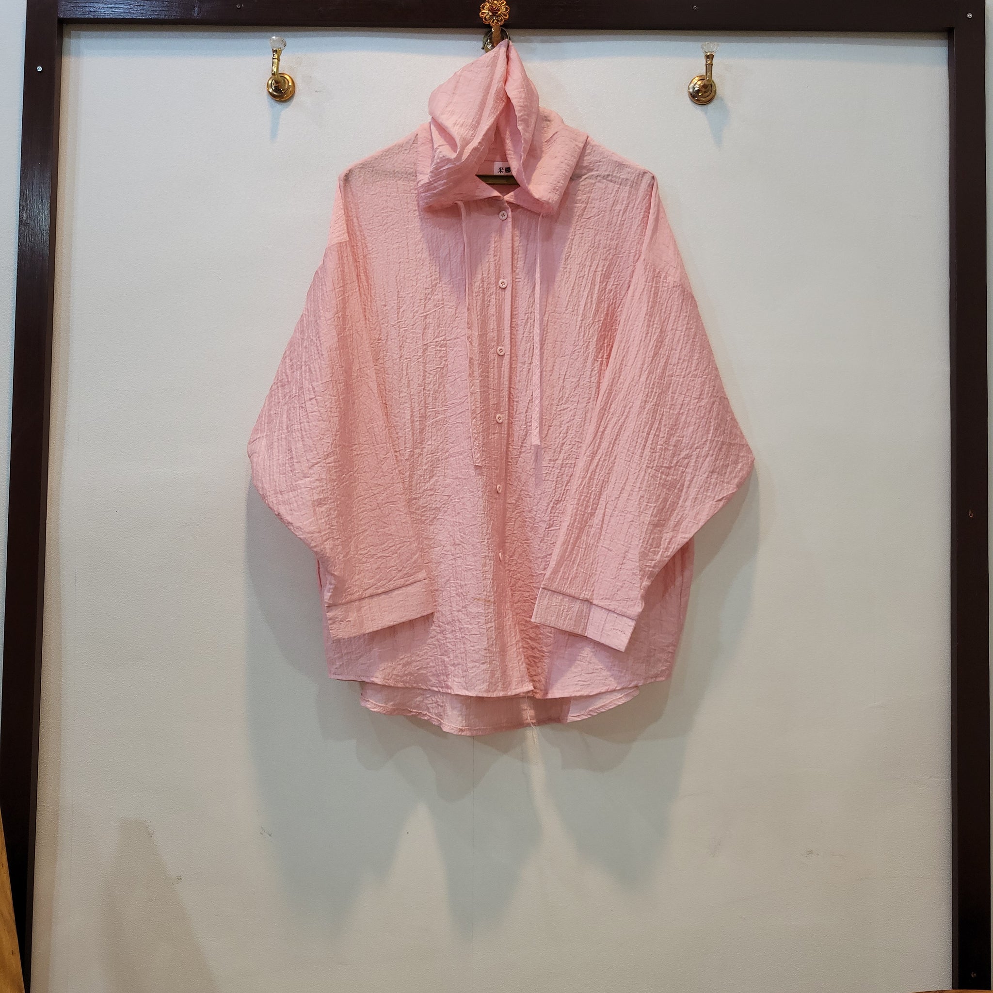 Summer Hoodie Baggy Top (Pink)