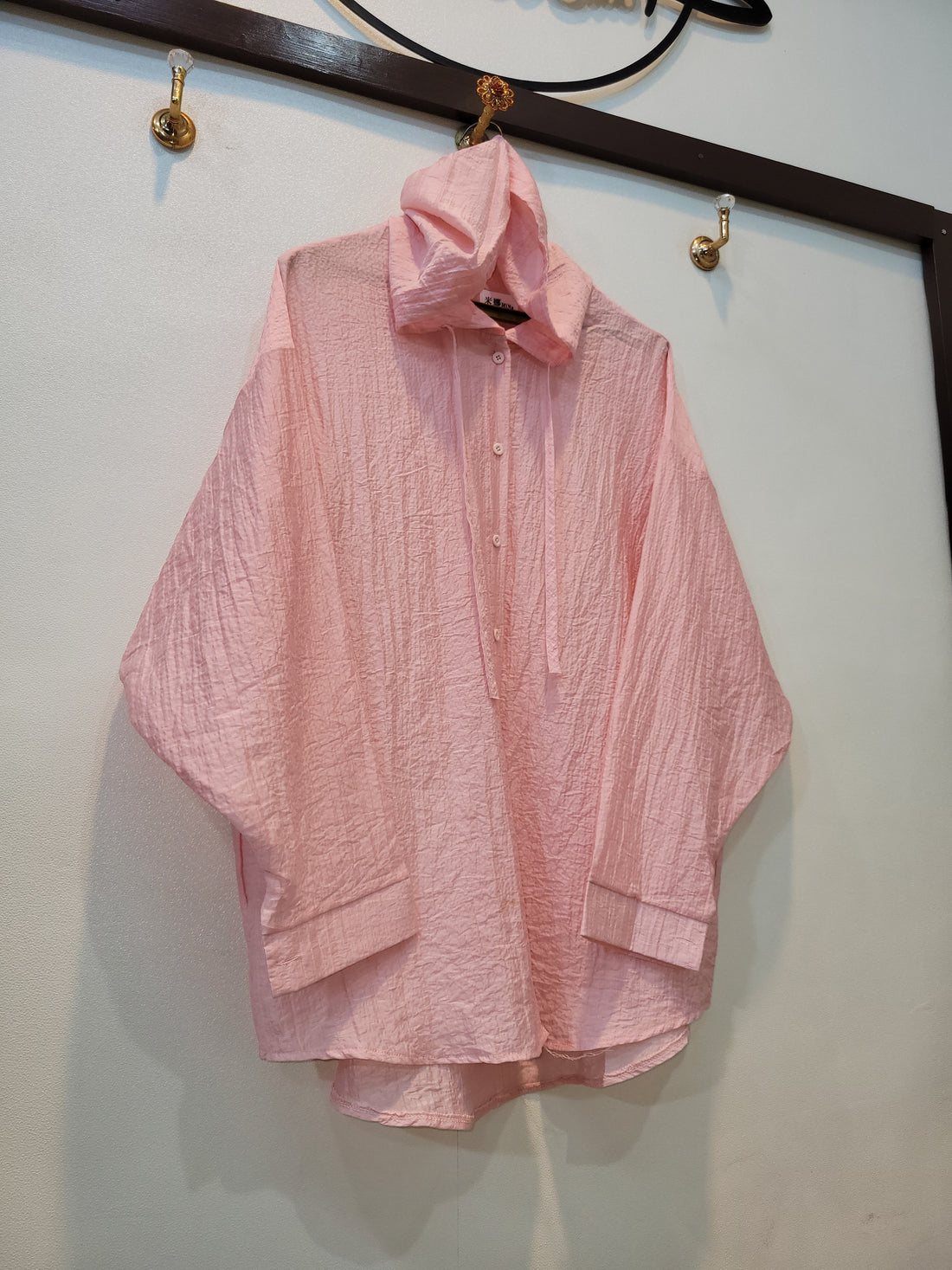 Summer Hoodie Baggy Top (Pink)