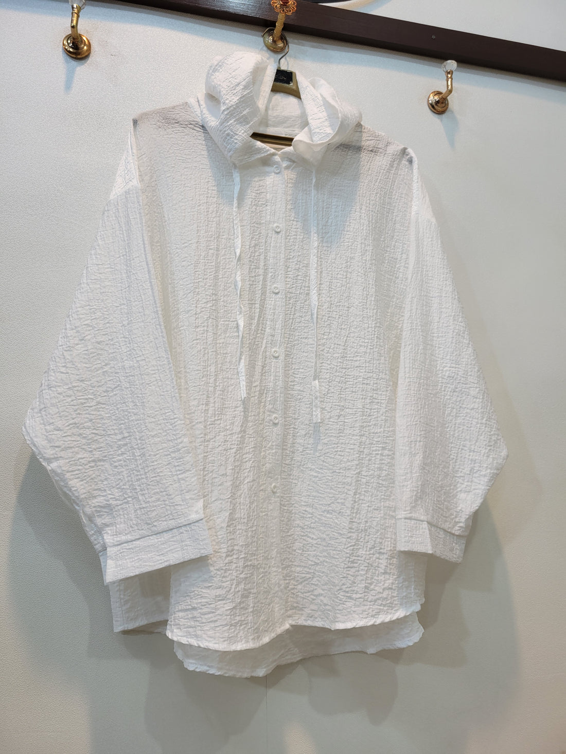 Summer Hoodie Baggy Top (White)