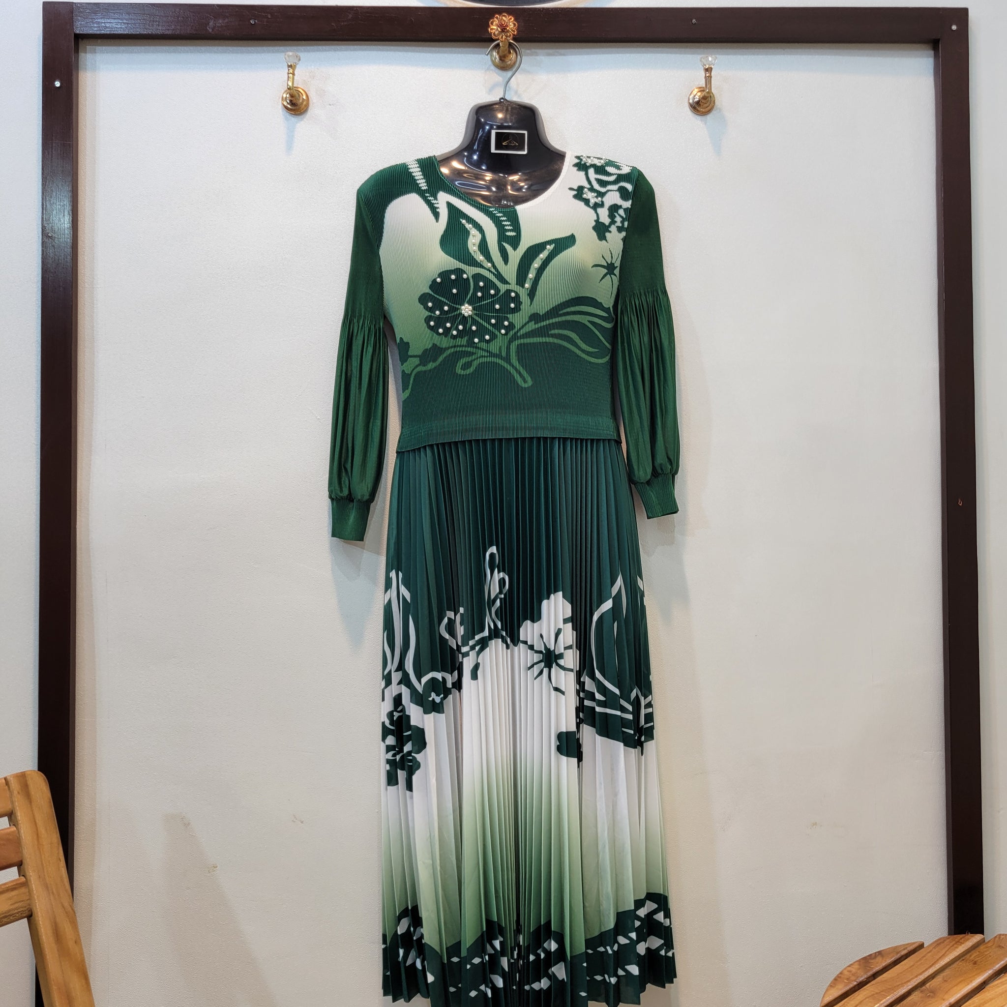 Korean Pearl Frock (Green)