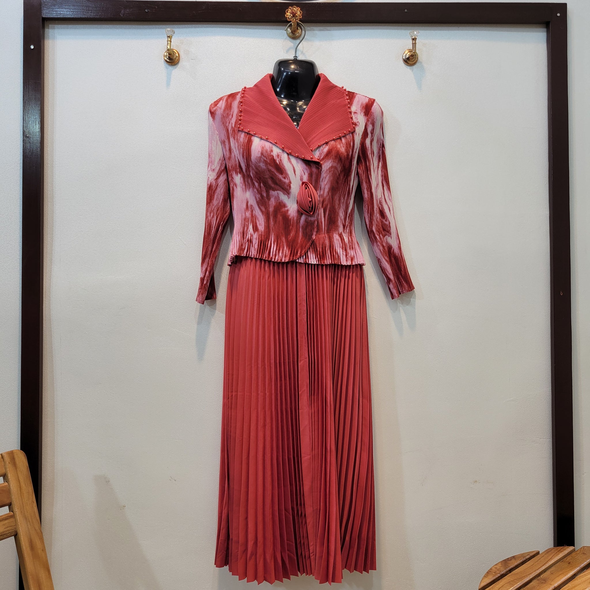 Korean Tie Dye Frock (Red)