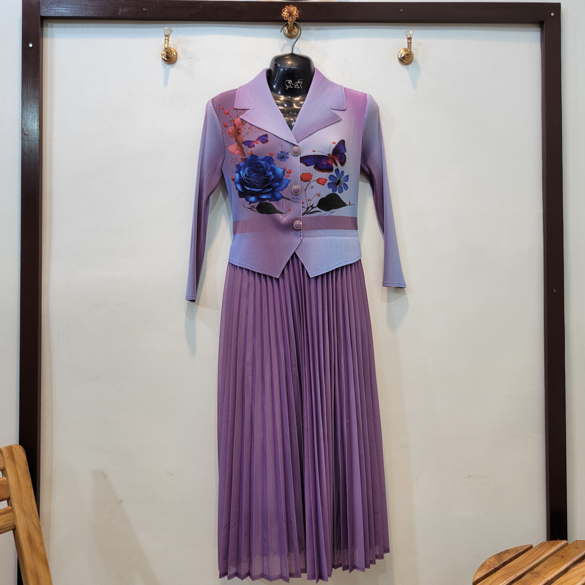Korean Butterfly Frock (Purple)