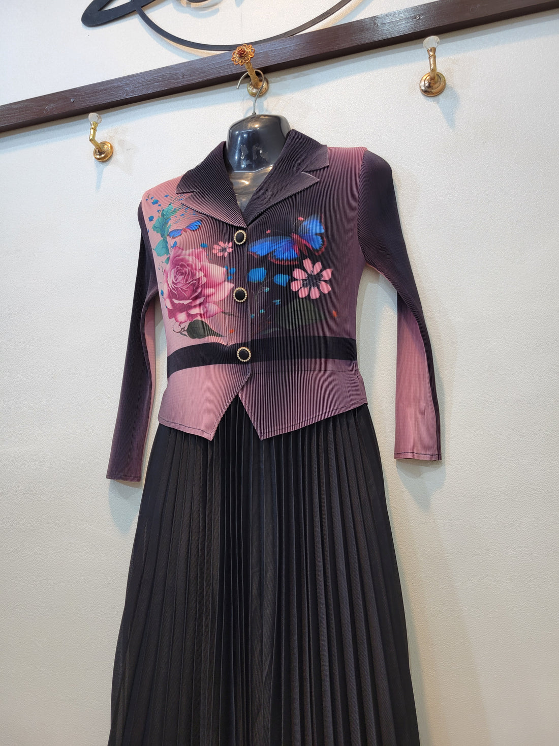 Korean Butterfly Frock (Black)