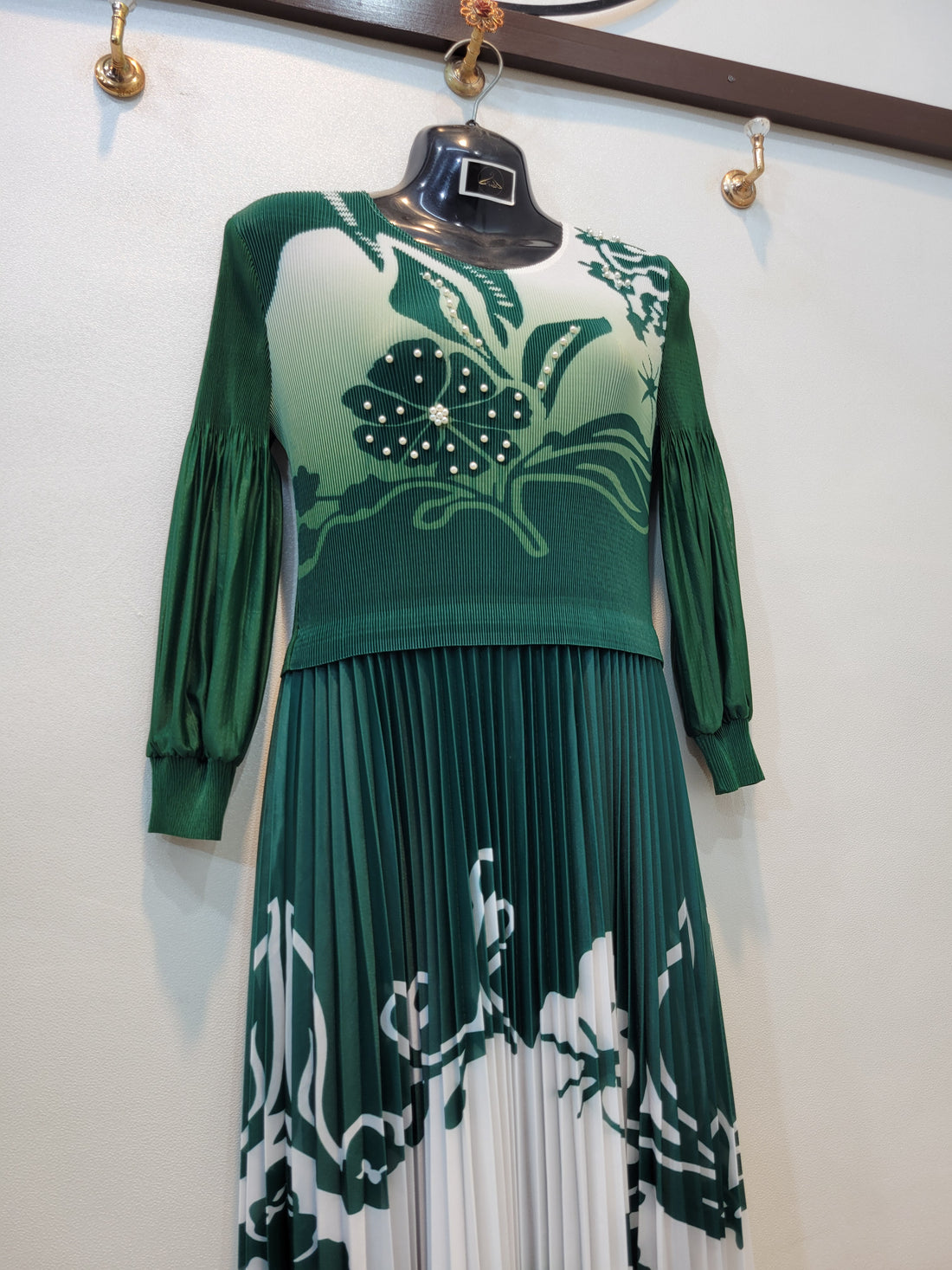 Korean Pearl Frock (Green)