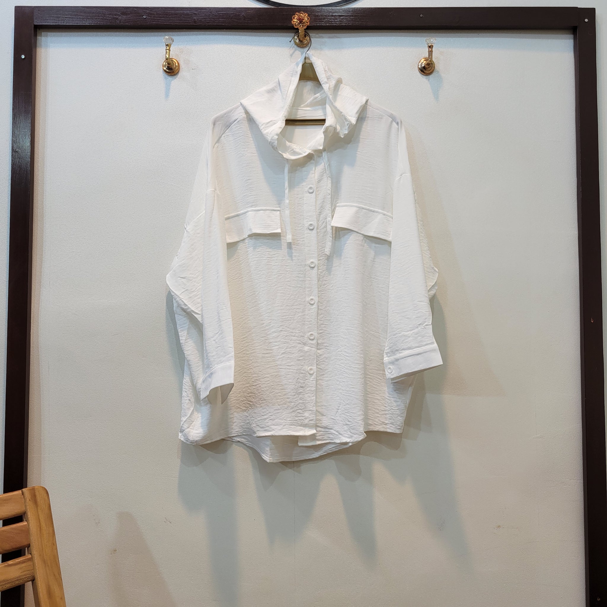 Lotus Hoodie Top (White)