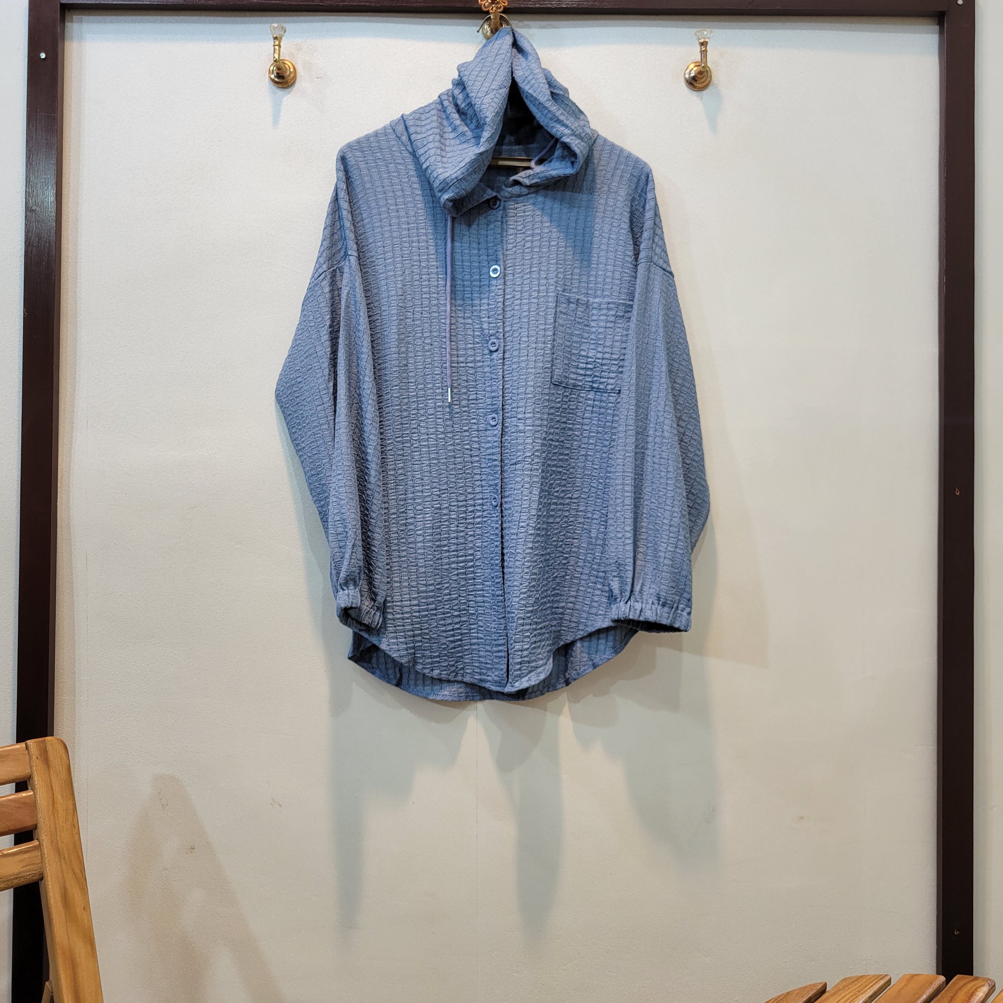 High Hoodie Top (Blue)