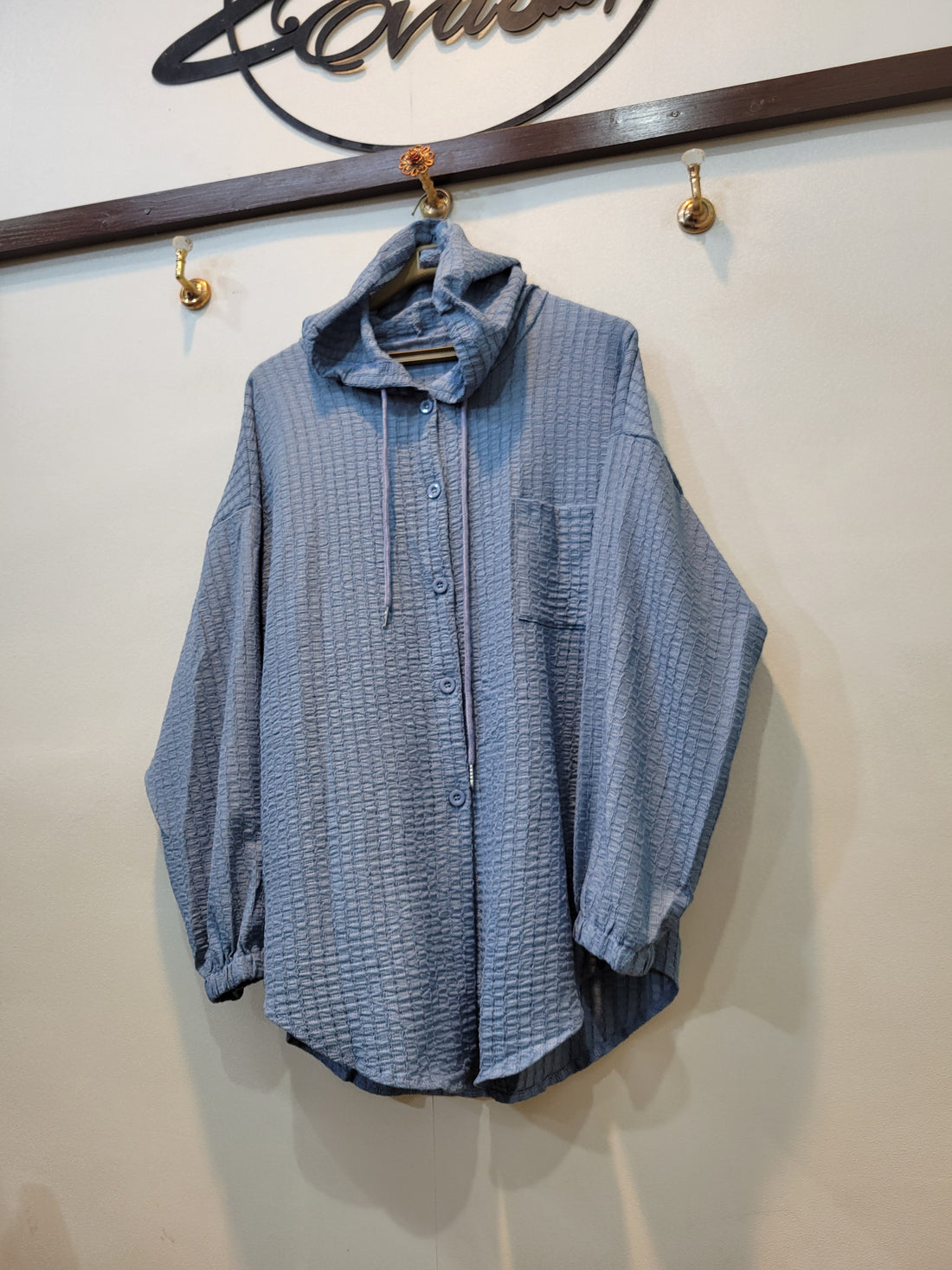 High Hoodie Top (Blue)
