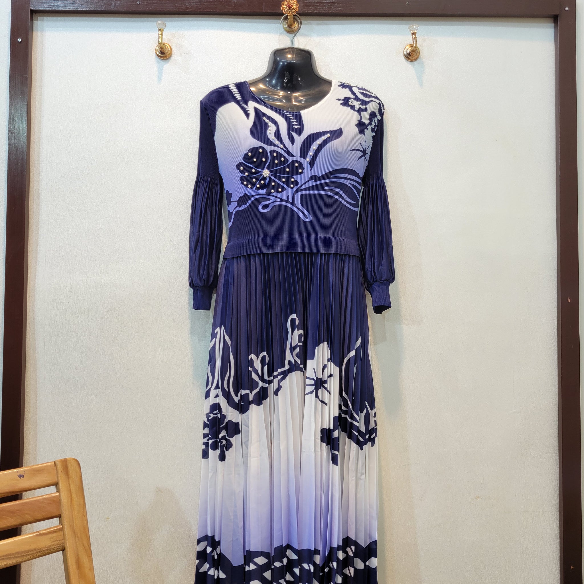 Korean Pearl Frock (Blue)
