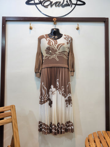 Korean Pearl Frock (Brown)
