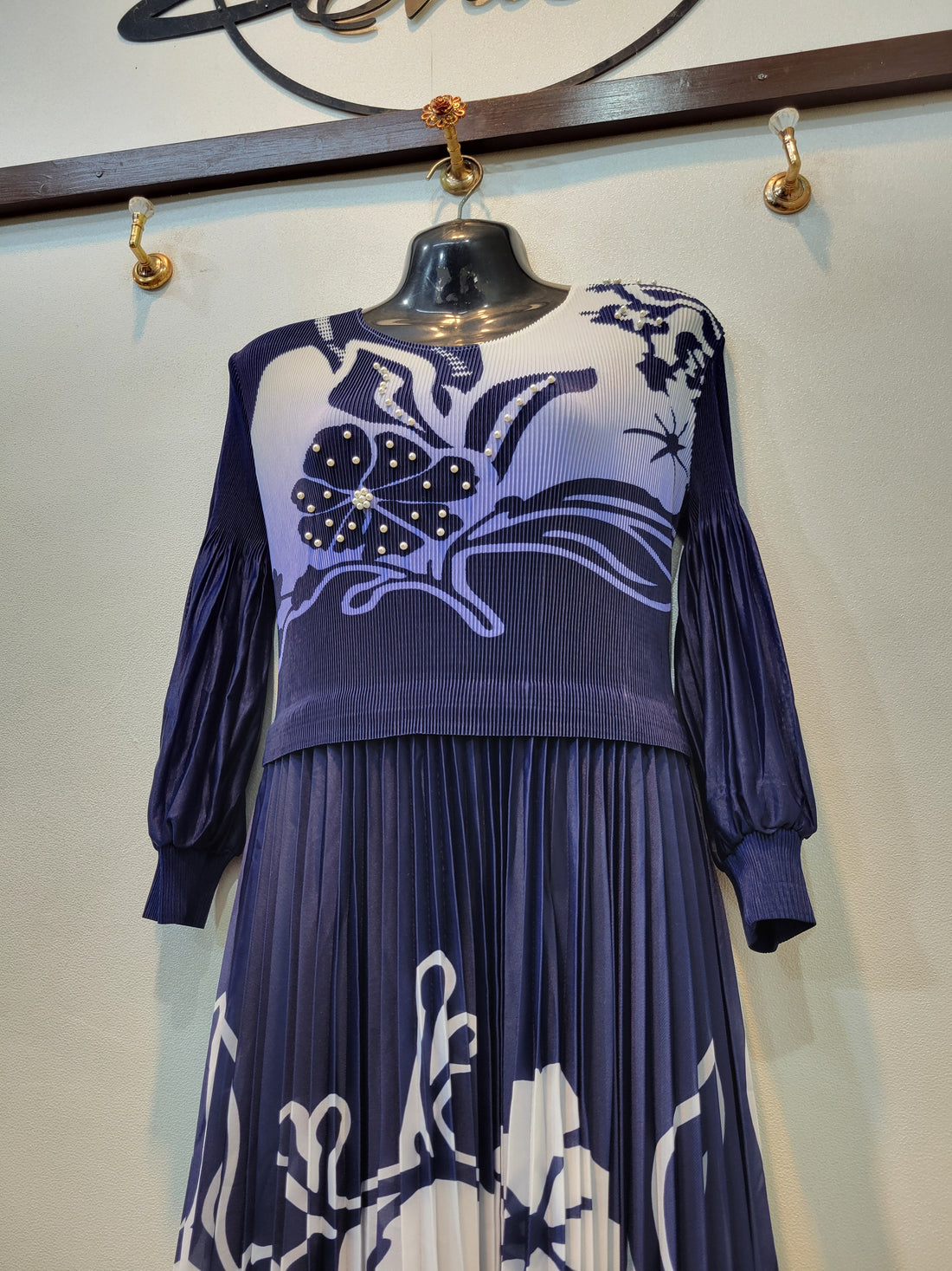 Korean Pearl Frock (Blue)