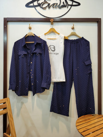 Dot a licious (Navy blue)