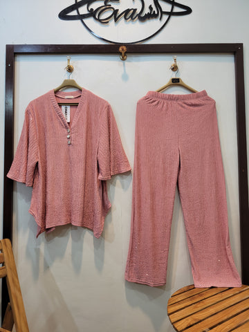 Stylish Button Coord (Pink)