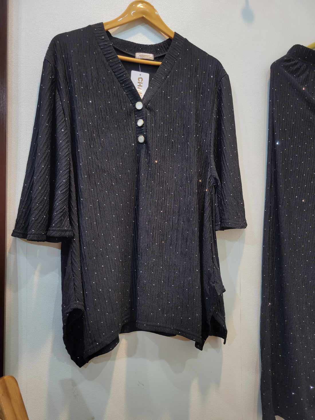 Stylish Button Coord (Black)