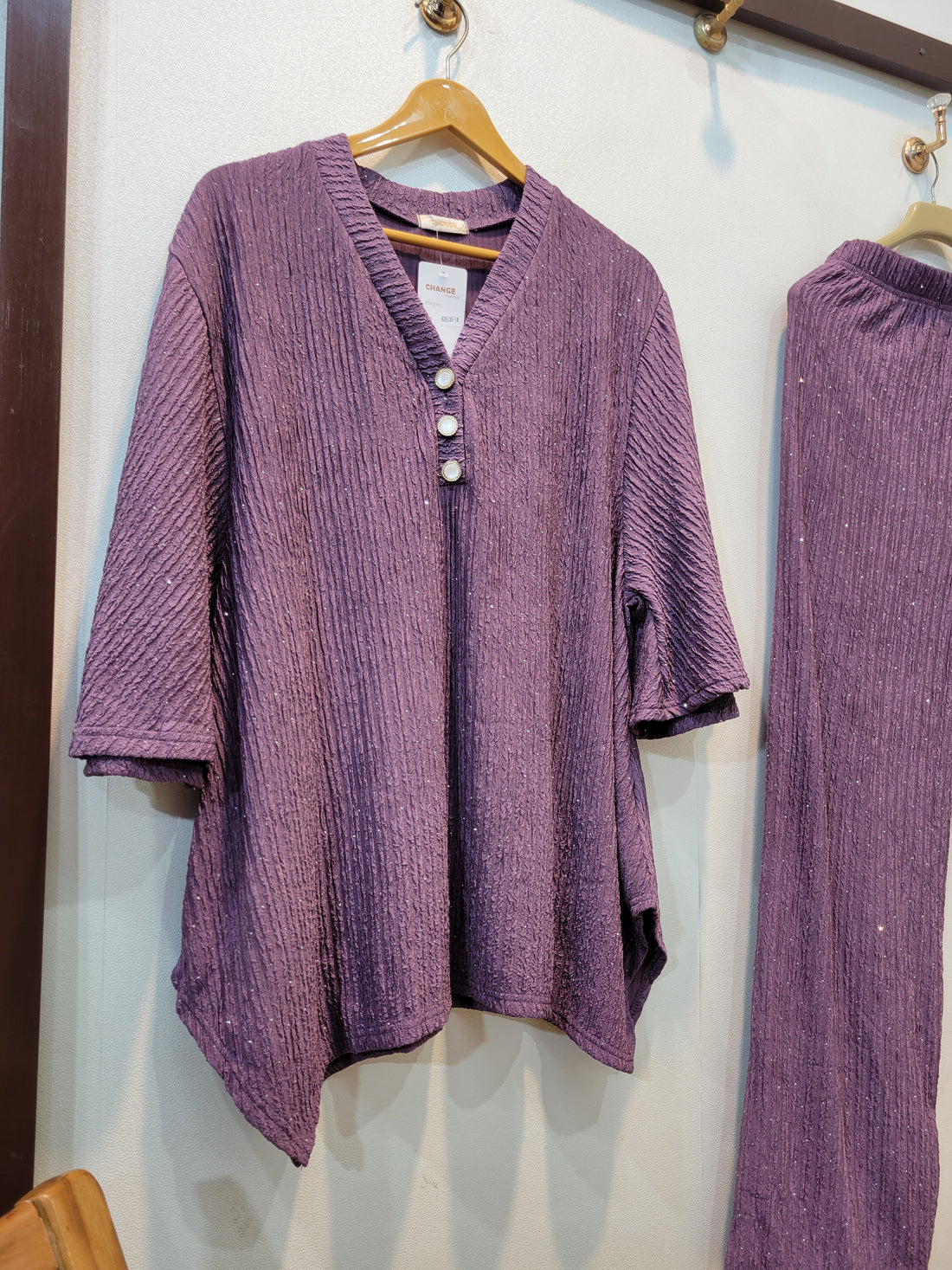 Stylish Button Coord (Purple)