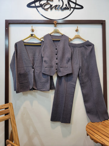 Trio Wool Coord (Grey)