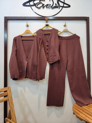 Trio Wool Coord (Brown)