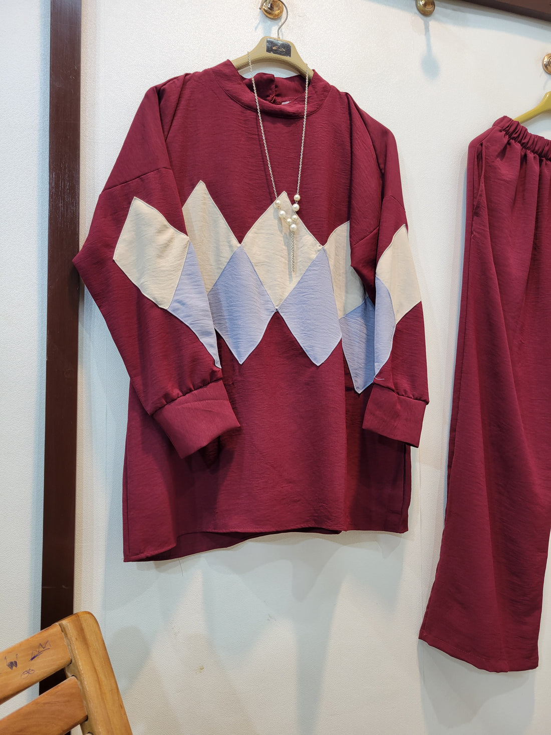 Modern Cut Coord (Maroon)