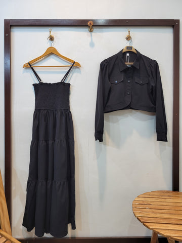 Elegant Jacket Maxi (Black)