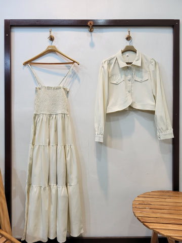 Elegant Jacket Maxi (White)